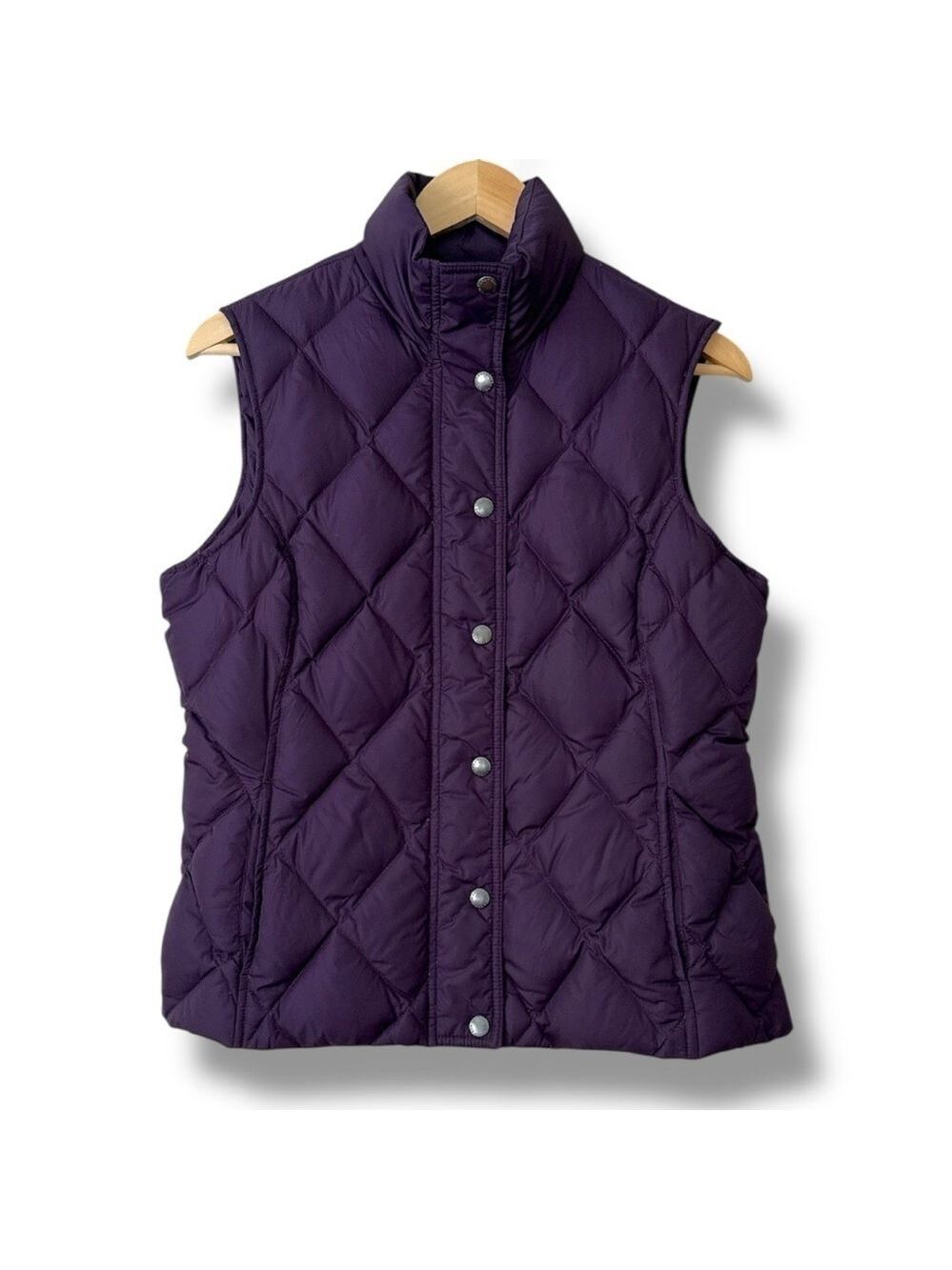 Land’s End Down Filled Quilted Puffer Vest Purple Size Small